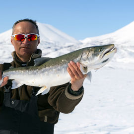 Зимняя рыбалка на озере Майниц